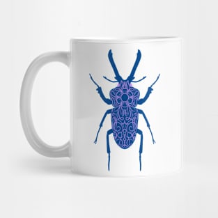 Floral Stag Beetle Mug